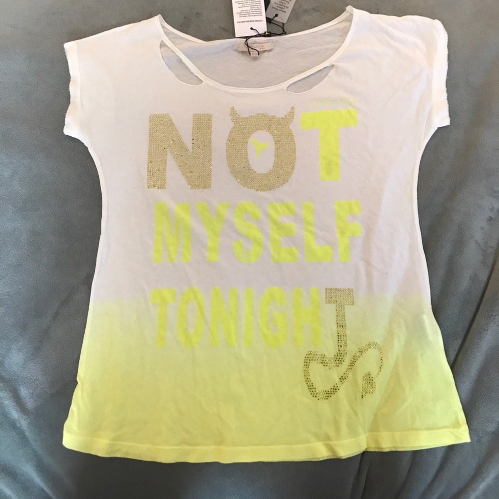 Ushuaia Ibiza ripped shirt with crystals